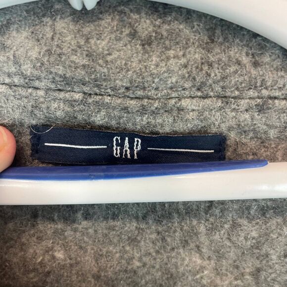 GAP Peacoat Jacket Women’s Size M Gray Double Breasted Pocket Wool Blend - Picture 7 of 12